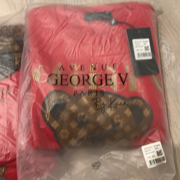 Avenue George V Paris Men's Red jogging suit Crystal teddy Tracksuit 2xl 3Xl - Picture 6 of 6